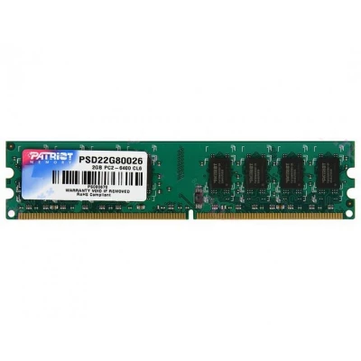 Оперативная память DDR2 2Gb 800MHz Patriot PSD22G80026                                                                                                                                                                                                    