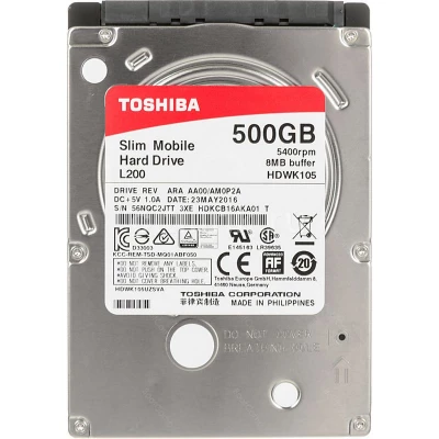 Жесткий диск для ноутбука 500GB Toshiba HDWK105UZSVA Жесткий диск для ноутбука 500GB Toshiba HDWK105UZSVA