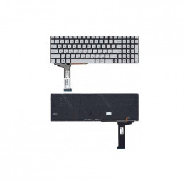 Клавиатура для ноутбука Asus N551 N751 N552 серебристая с подсветкой                                                                                                                                                                                      