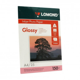 Бумага глянцевая A4 Lomond 150г/м2, 25лист. (0102043)                                                                                                                                                                                                     