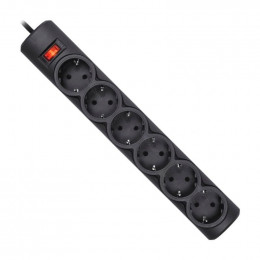 Сетевой фильтр Defender DFS-151 1.8м,чёрный,6 розеток                                                                                                                                                                                                     