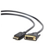 Кабель miniDisplayPort - DVI GEMBIRD (CC-mDPM-DVIM-6), 1.8 метра 