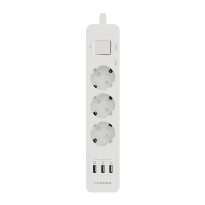 Сетевой фильтр HARPER UCH-330 белый                                                                                                                                                                                                                       