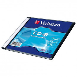 Оптический диск CD-R 700Mb Verbatim 52X Slim Case (1) EXTRA PROTECTION (43347)                                                                                                                                                                            