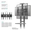 Мобильная стойка для ТВ ONKRON TS1551 чёрный 