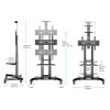 Мобильная стойка для ТВ ONKRON TS1551 чёрный 