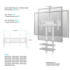 Мобильная стойка для ТВ ONKRON TS1881-W белый 