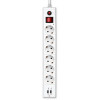 Фильтр сетевой Buro BU-SP1.8_USB_2A-W 1.8м (6 розеток) белый (коробка) 
