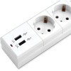 Фильтр сетевой Buro BU-SP3_USB_2A-W 3м (6 розеток) белый (коробка) 