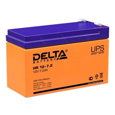 Батарея 12V/ 7,2Ah DELTA HR 12-7.2 клеммы F2                                                                                                                                                                                                              