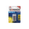 Батарейка SONNEN Alkaline Крона (6LR61, 6LF22, 1604A) 451092 