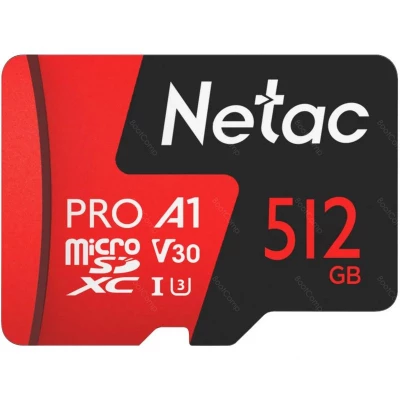 Карта памяти Micro Secure Digital 512GB Netac (NT02P500PRO-512G-R)                                                                                                                                                                                        