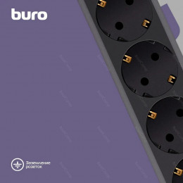 Сетевой фильтр Buro 600SH-16-1.8-B 1.8м (6 розеток) черный 3500 Вт                                                                                                                                                                                        
