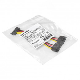 Кабель питания SATA - SATA (x2) ExeGate EX-CC-SATAM2F 0.15 метра EX294794RUS                                                                                                                                                                              