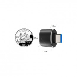 Переходник USB Type-C - USB 3.0 KS-is (KS-388GR) серый                                                                                                                                                                                                    