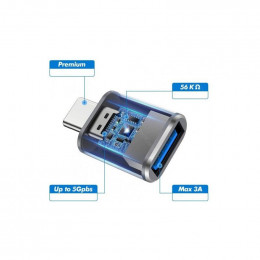 Переходник USB Type-C - USB 3.0 KS-is (KS-388GR) серый                                                                                                                                                                                                    