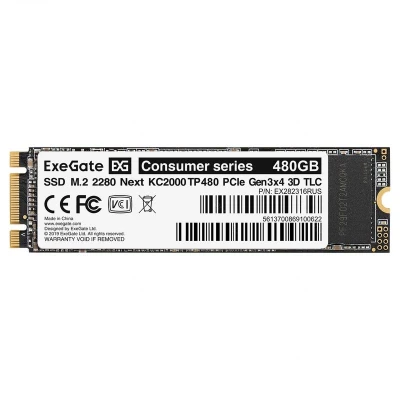 Жесткий диск SSD M.2 480GB ExeGate Next KC2000TP480 EX282316RUS                                                                                                                                                                                           