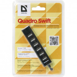 Разветвитель USB 2.0 Defender Quadro Swift 83203                                                                                                                                                                                                          