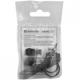 Наушники Defender Basic 210 черный                                                                                                                                                                                                                        