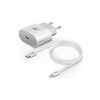 Сетевое зарядное устройство Borasco PD 20W + QC 3.0 USB + Type-C 1м белое 
