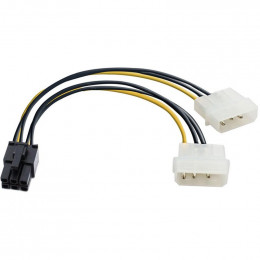 Кабель питания для видеокарт Molex (x2) - 6-pin ExeGate EX138937RUS 0.15 метра                                                                                                                                                                            