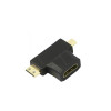Переходник HDMI F - microHDMI M /miniHDMI M KS-is (KS-361) 