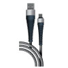 Кабель Borasco Fishbone micro-USB - USB 1 метр серый 