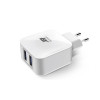 Сетевое зарядное устройство Borasco 2USB 2,1A белое 
