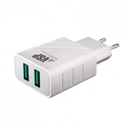 Сетевое зарядное устройство Borasco 2USB 2,4A белое                                                                                                                                                                                                       