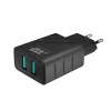 Сетевое зарядное устройство Borasco 2USB 2,4A черное 