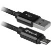 Кабель Defender USB08-03T PRO micro-USB - USB 1 метр черный/белый 