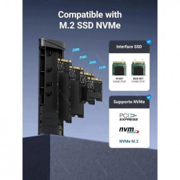 Внешний бокс для SSD M2 Ugreen CM767 (35267)                                                                                                                                                                                                              