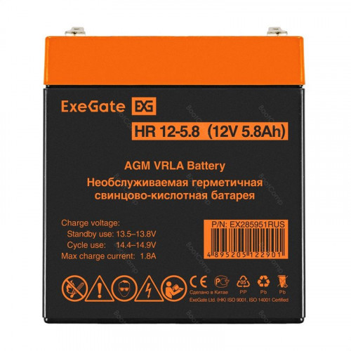 Батарея 12V/ 5,8Ah ExeGate HR 12-5.8 EX285951RUS 