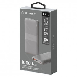 Внешний аккумулятор Breaking P204 10 000 mAh (графит)                                                                                                                                                                                                     