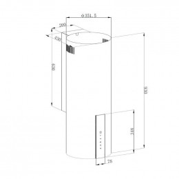 Вытяжка цилиндрическая KORTING KHC 35969 DX Cylinder                                                                                                                                                                                                      