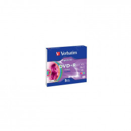 Матрица DVD+R 4.7Gb Verbatim 16X Slim Case (5) AZO LIGHTSCRIBE COLOUR (43658)                                                                                                                                                                             