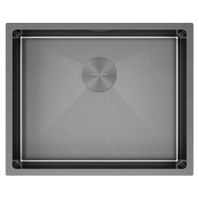 Кухонная мойка PAULMARK NEXT 54 UNI-GM PM215444-GM вороненая сталь                                                                                                                                                                                        