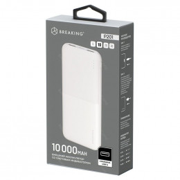 Внешний аккумулятор Breaking P201 10 000 mAh (Белый)                                                                                                                                                                                                      