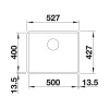 Кухонная мойка BLANCO SUBLINE 500-F (527352) вулканический серый 
