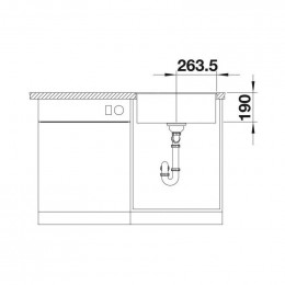 Кухонная мойка BLANCO SUBLINE 500-F (527352) вулканический серый                                                                                                                                                                                          