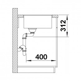 Кухонная мойка BLANCO SUBLINE 500-F (527352) вулканический серый                                                                                                                                                                                          