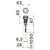Кнопка пневматическая OMOIKIRI SW-01-LG (4996042) светлое золото 