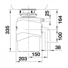 Измельчитель пищевых отходов BLANCO FWD Medium (526647, 3/4 HP)                                                                                                                                                                                           