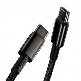Кабель Baseus CATWJ-01 100W Type-C - Type-C 1 м черный                                                                                                                                                                                                    