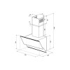 Вытяжка наклонная KRONA IRIDA 600 black sensor 