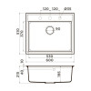 Кухонная мойка OMOIKIRI DAISEN 60-SA (4993623, бежевый) 
