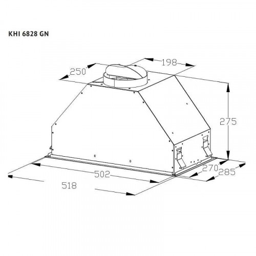 Вытяжка встраиваемая KORTING KHI 6828 GN 