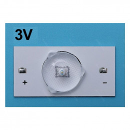 Подсветка ТВ 32-65” 3V 1 LED на плате, с линзой, 3В                                                                                                                                                                                                       