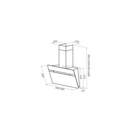 Вытяжка наклонная JET AIR VIKI WH/A/60 PRF0111499B                                                                                                                                                                                                        