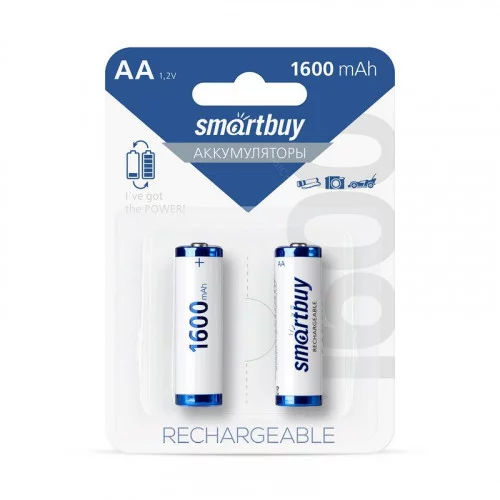 Аккумулятор R6 1600mAh Smartbuy BL-2 (аккум-р 1.2В) SBBR-2A02BL1600 